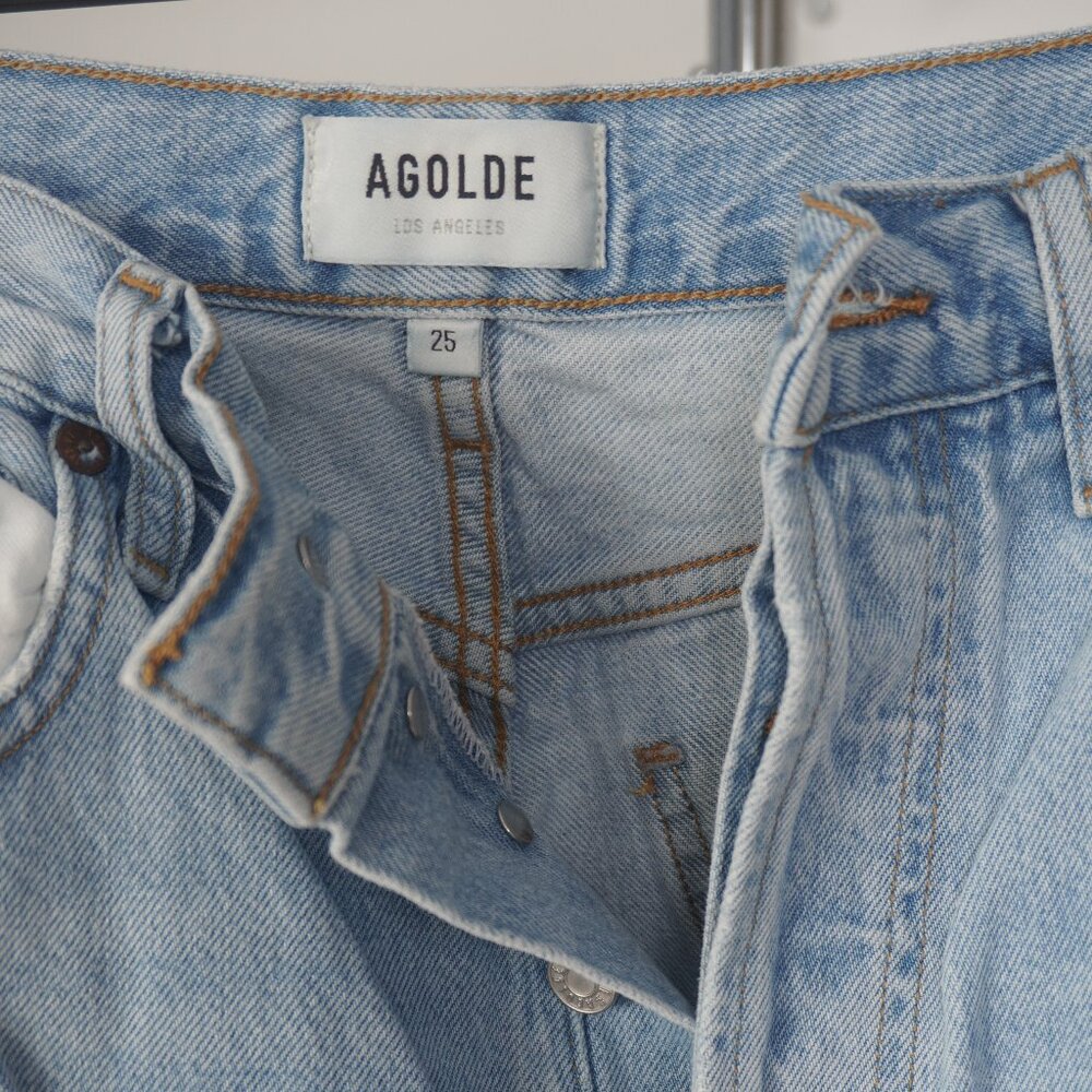 Agolde Light Wash Wide -Leg Ren Jean in Orten Womens 25 - Picture 4 of 6